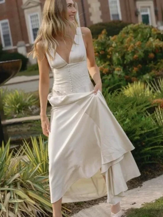 Reformation Arianwen Satin Dress NWT - Picture 4 of 8